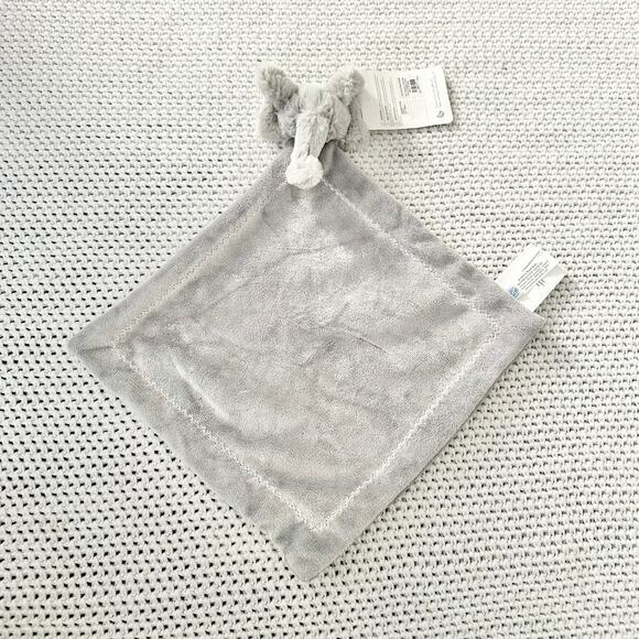 Pottery Barn Kids Other - Pottery Barn Kids Light Grey Elephant Thumbie Baby Blanket Lovey Soft Toys NWT